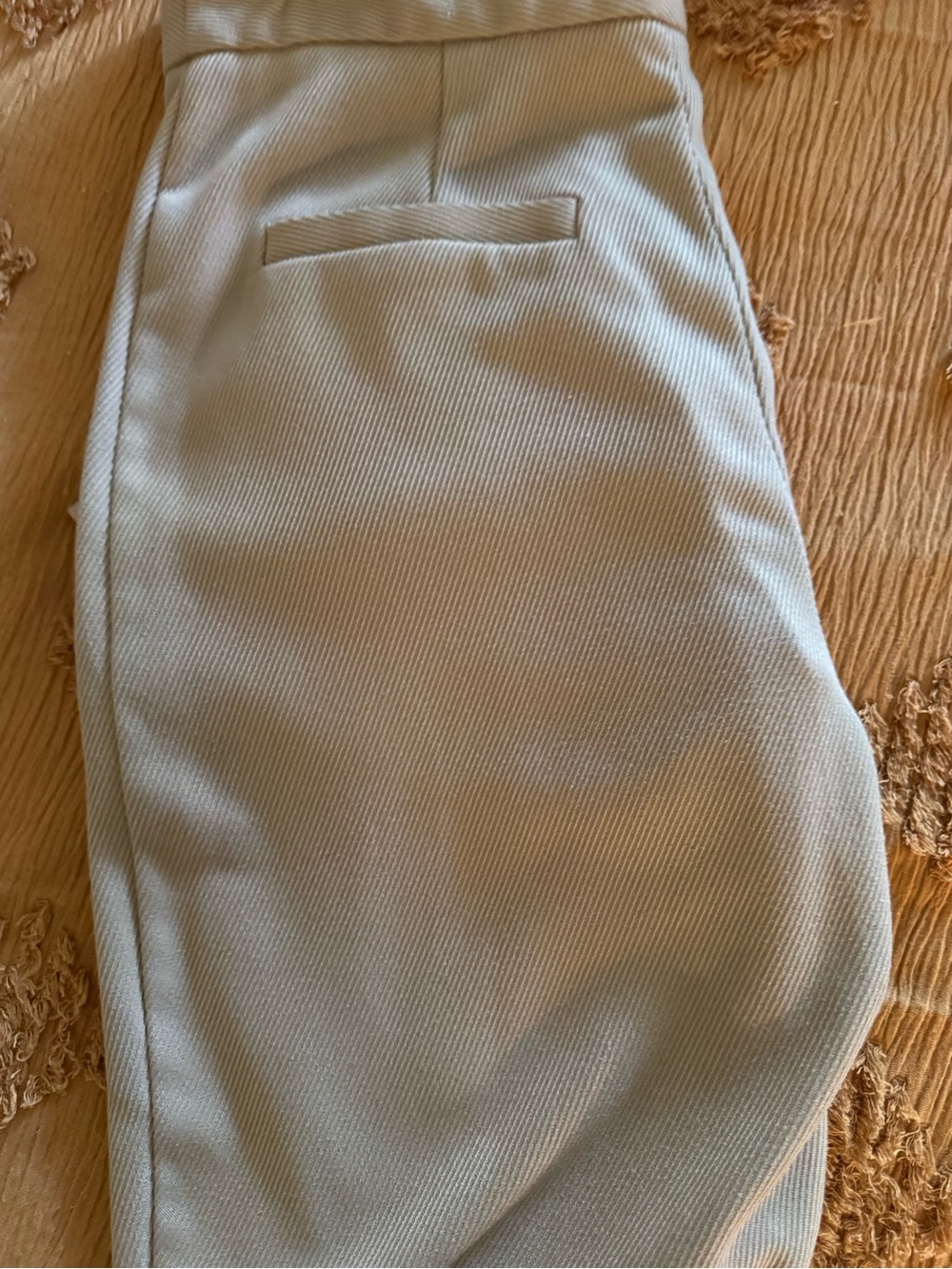 Topshop Cream High-Waist Trousers